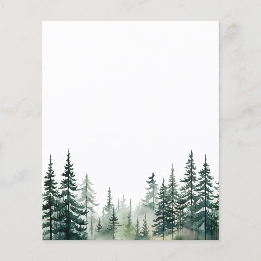 Papier Budget rustique faire-part de mariage de la forêt (Dos)