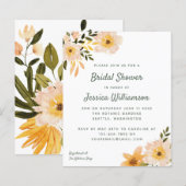 Papier Budget Rustique Fête des mariées de pêche florale (Devant / Derrière)