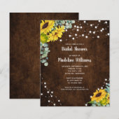 Papier BUDGET Rustique Fête des mariées de tournesols en (Devant / Derrière)