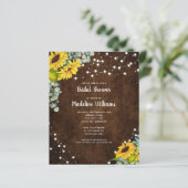 Papier BUDGET Rustique Fête des mariées de tournesols en (Debout devant)