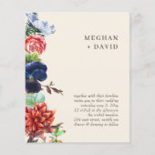 Papier Budget Rustique Fleurit Floral Mariages Invitation (Devant)