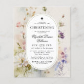 Papier Budget Rustique Fleurs sauvages Christening Invita (Devant)