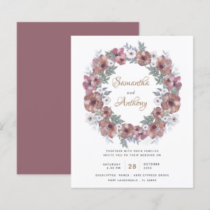 Papier Budget Rustique Floral Terracotta Faire-part de ma