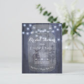 Papier Budget rustique hiver nuptiale invitation à la dou (Debout devant)