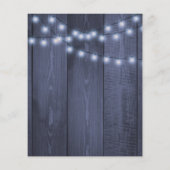 Papier Budget rustique hiver nuptiale invitation à la dou (Dos)