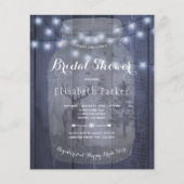 Papier Budget rustique hiver nuptiale invitation à la dou (Devant)