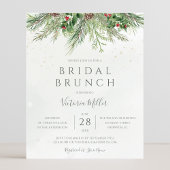 Papier Budget Rustique hiver verdure Invitation de Brunch