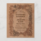 Papier Budget Rustique Laser Couper Mariage Floral Oiseau (Devant)