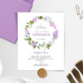 Papier Budget Rustique Lilac Première communion Invitatio