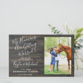 Papier Budget Rustique Mariage Animal Cheval Save The Dat (Debout devant)