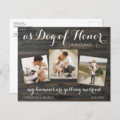 Papier Budget Rustique Mariage de chien Enregistrer la da (Devant / Derrière)