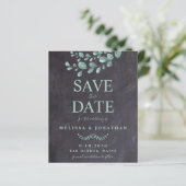 Papier Budget Rustique Mariage Eucalyptus Enregistrer La  (Debout devant)
