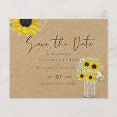Papier BUDGET Rustique Mariage tournesol Dates de sauvega (Devant)