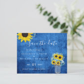 Papier BUDGET Rustique Mariage tournesol Dates de sauvega (Debout devant)