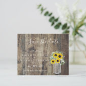 Papier BUDGET Rustique Mariage tournesol Dates de sauvega (Debout devant)