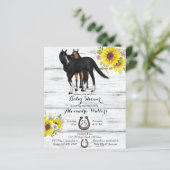 Papier Budget rustique mère cheval poulain tournesol bébé (Debout devant)