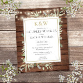 Papier Budget Rustique Monogramme Couples Invitation de d