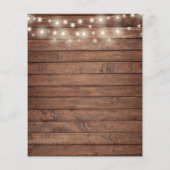 Papier Budget Rustique Monogramme Couples Invitation de d (Dos)