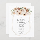 Papier Budget Rustique Neutre Boho Fête des mariées Flora (Devant / Derrière)