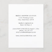 Papier Budget Rustique Neutre Boho Fête des mariées Flora (Dos)