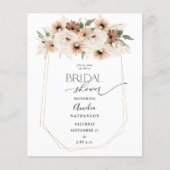 Papier Budget Rustique Neutre Boho Fête des mariées Flora (Devant)