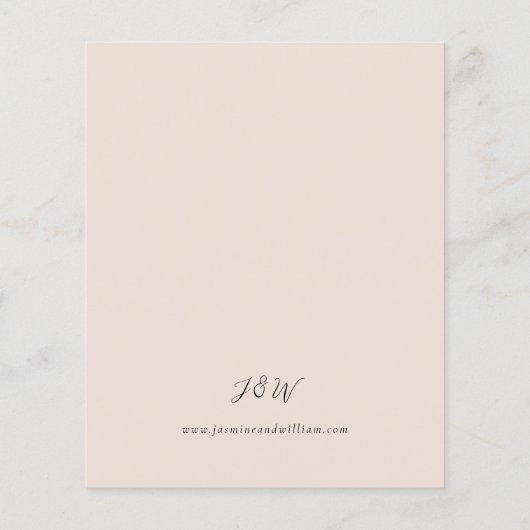 Papier Budget Rustique Neutre Boho Floral Mariage S2 - BG (Dos)