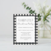 Papier Budget Rustique Noël Fête Invitation (Debout devant)