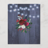 Papier Budget rustique Noël Open House invitation (Dos)