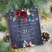 Papier Budget rustique Noël Open House invitation