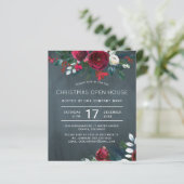 Papier Budget rustique Noël Open House Invitation (Debout devant)