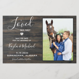Papier Budget Rustique Photo Cheval Mariage Enregistrer L