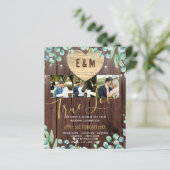 Papier Budget Rustique Photo Collage de verdure Mariage I (Debout devant)