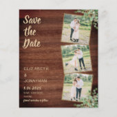 Papier Budget Rustique Photo Enregistrer La Date Eucalypt (Devant)