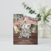 Papier Budget Rustique Photo EUCALYPTUS Invitations de ma (Debout devant)