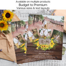 Budget Rustique Photo Tournesols Mariage Invite A9