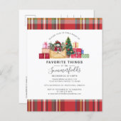 Papier Budget Rustique Plaid Chose préférée Noël (Devant / Derrière)