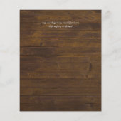 Papier Budget Rustique Plum Blooms Ginger Wedding Invite (Dos)