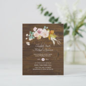 Papier Budget Rustique Plum Blooms Ginger Wedding Invite (Debout devant)