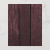 Papier Budget rustique rousse bordeaux faire-part de mari (Dos)