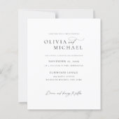 Papier Budget Rustique Script Boho Photo Wedding Invite (Dos)