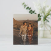 Papier Budget Rustique Script Boho Photo Wedding Invite (Debout devant)