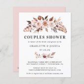 Papier Budget Rustique Terracotta Blush Boho Couples Douc (Devant / Derrière)