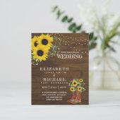 Papier BUDGET Rustique Tournesol BabysMariage de respirat (Debout devant)