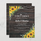 Papier BUDGET Rustique tournesol Eucalyptus I Do BBQ Invi (Devant / Derrière)