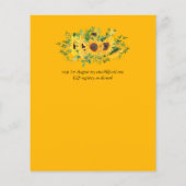 Papier BUDGET Rustique Tournesol Thème Mariage Invitation (Dos)