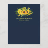 Papier BUDGET Rustique Tournesol Thème Mariage Invitation (Dos)