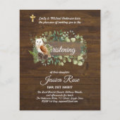 Papier BUDGET Rustique Woodland Christening Invitation Ba (Devant)