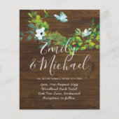 Papier Budget Rustique Woodland Green Wedding Invite (Devant)