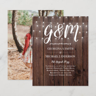 Papier BUDGET Rustique Woodland Lumières Mariage Invite