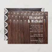 Papier BUDGET Rustique Woodland Lumières Mariage Invite (Devant / Derrière)